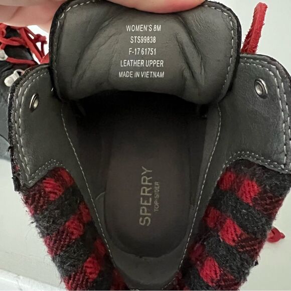 Sperry Top Slider Celeste Bliss Booties Wedge Black Leather Women's Size 8 - Picture 4 of 6